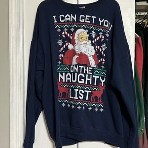 Christmas naughty list sweater